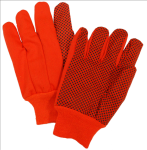West Chester 1JP5010F 10 oz Hi-Vis Orange Plastic Dot Canvas Glove
